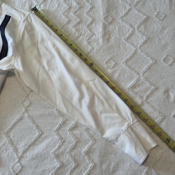 Vtg 90s Tommy Hilfiger Long Sleeve Button Up Shirt Womens Sz 8 White Preppy - Picture 9 of 10